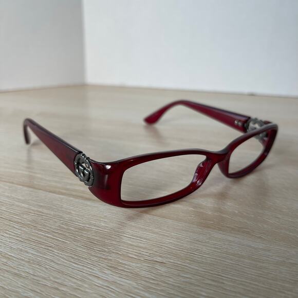 Gucci GG3066 CMH Eyeglasses Red Transparent Frames Only 51-14-140 Italy - Picture 1 of 9
